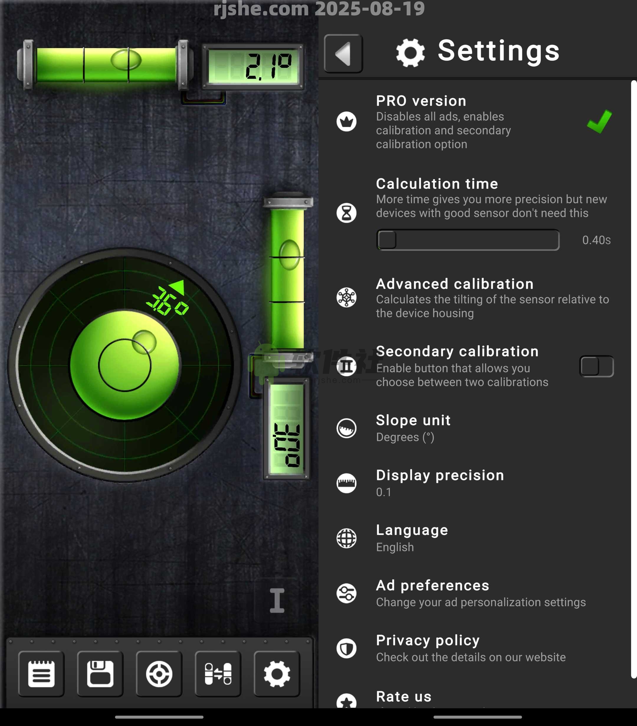Precise Level(水平儀) v3.0.9 解鎖高級(jí)版