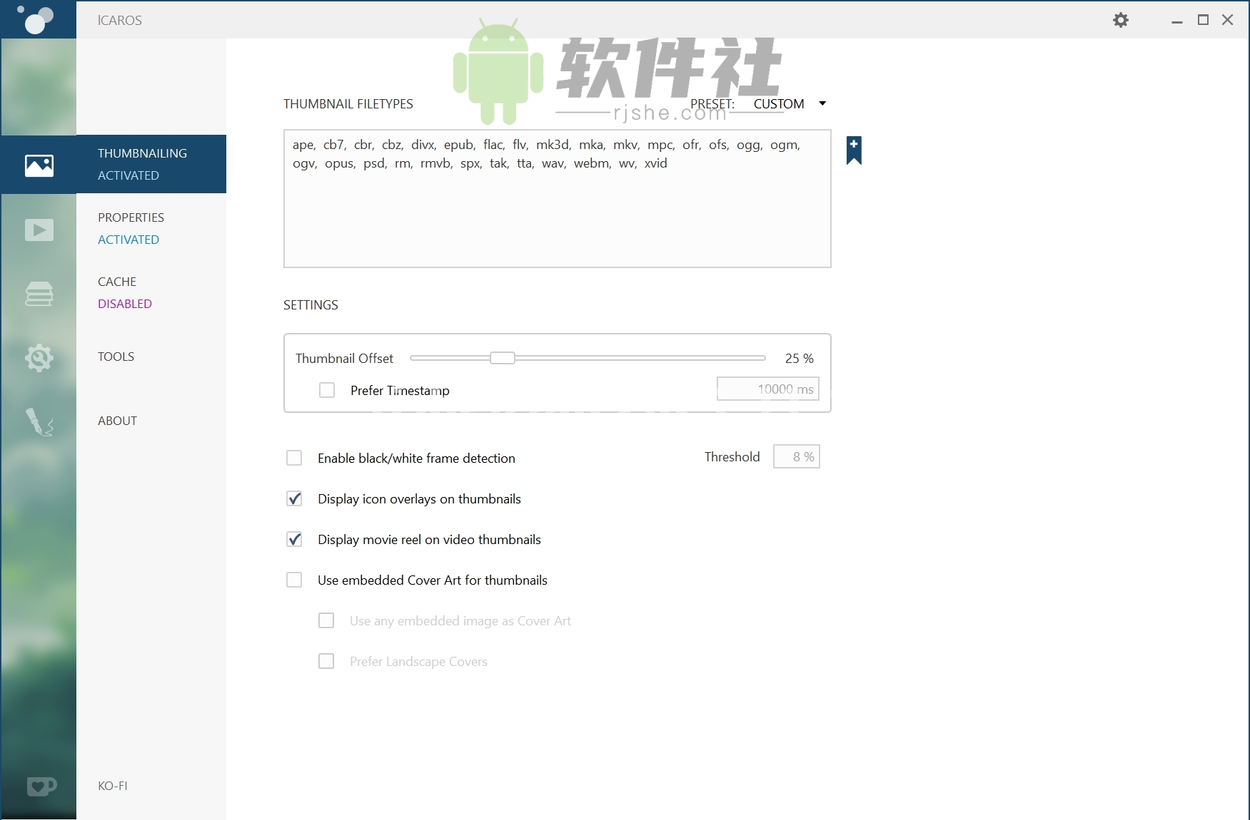 Icaros Shell Extensions(資源管理器視頻擴展) v3.3.3 綠色版