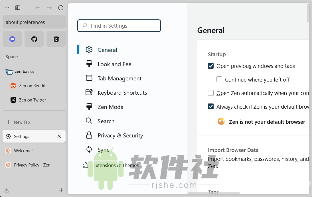 Zen Browser(開源跨平臺瀏覽器) v1.17.6b 安裝版 第2張