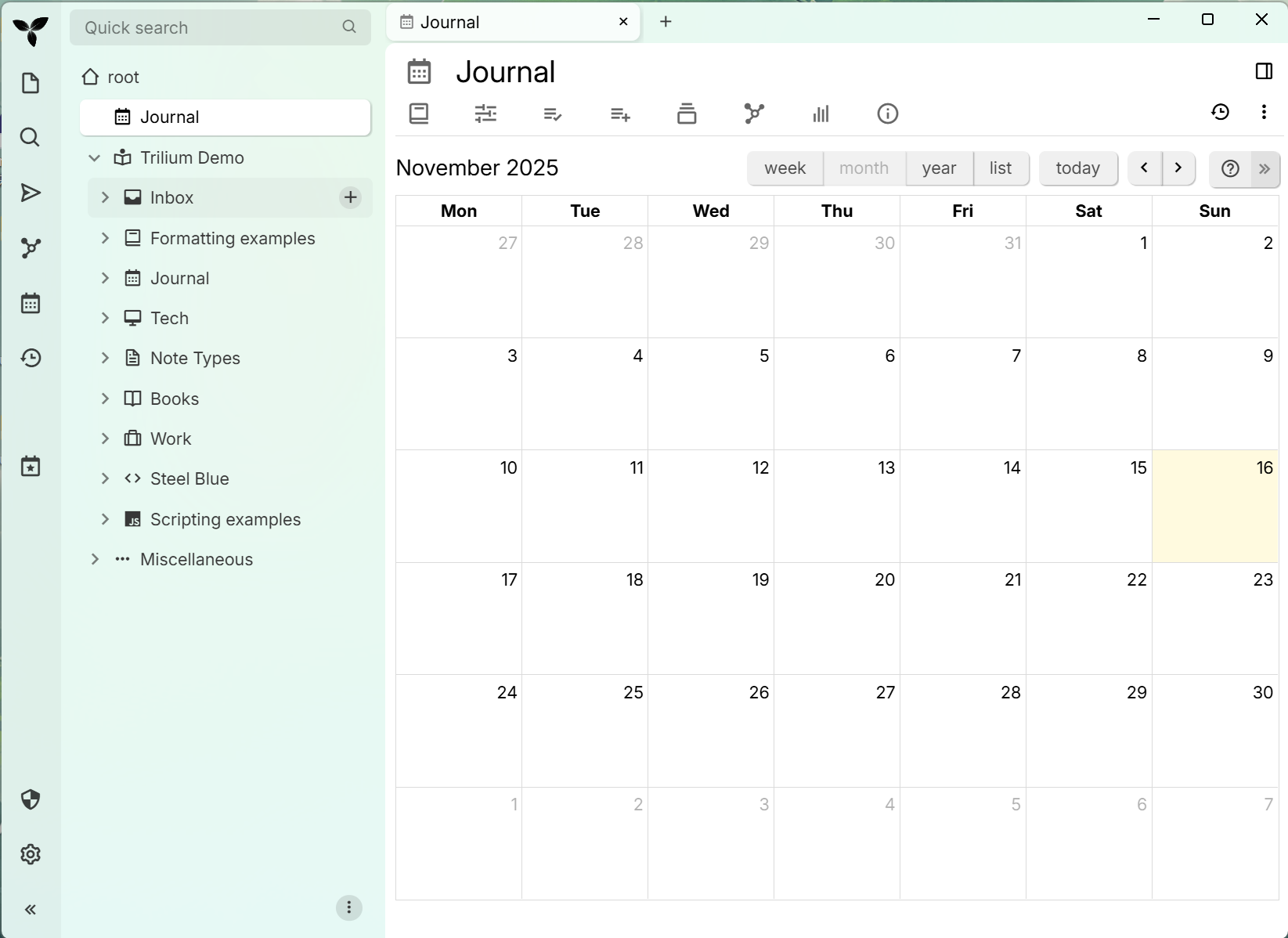 Trilium(開源筆記) v0.99.5 綠色版