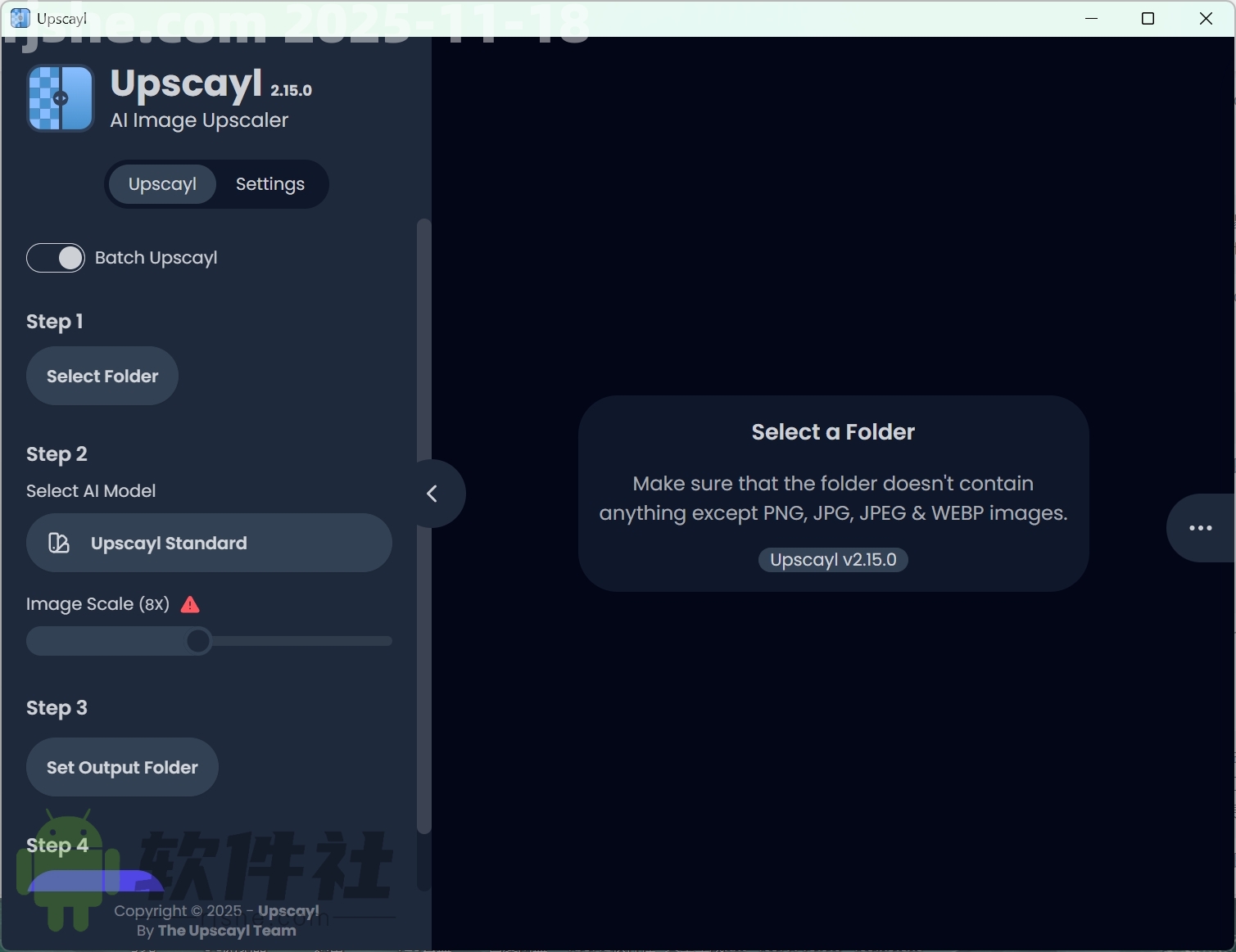 Upscayl(圖像放大增強(qiáng)工具) v2.15.0 綠色版